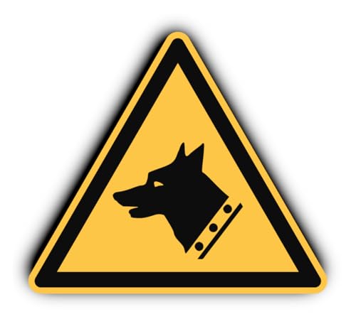 Warnung vor Wachhunden: W013 - DIN EN ISO 7010 / ASR A1.3 - Aufkleber: 30 cm, 1 Stück von Havati
