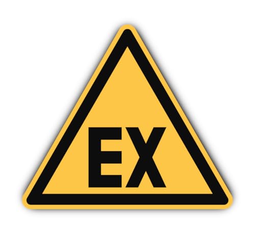 Warnung vor explosionsfähiger Atmosphäre: D-W021 - DIN EN ISO 7010 / ASR A1.3 - Aufkleber: 20 cm, 1 Stück von Havati