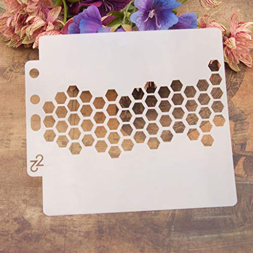 Haven Shop DIY Schablonen Schablone Malerei Scrapbooking Prägung Stanzen Album Handwerk Hexagon von Haven shop