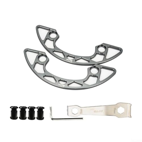 104 mm für BCD Fahrrad-Kettenblattschutz, robuste Abdeckung aus Aluminiumlegierung für Ritzelschutz (grau 30–32T) von HavenDomicile