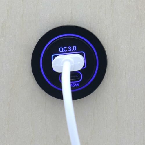 12V USB C 45W KFZ Ladegerät mit PD und für QC3 0 Schnellladetechnologie für Smartphones und Laptops von HavenDomicile