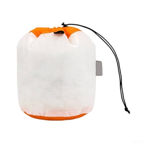 15D Nylon wasserdichte Aufbewahrungstasche mit Kordelzug mit Silikonbeschichtung geeignet für Wandern Camping und Reisen (rot) von HavenDomicile