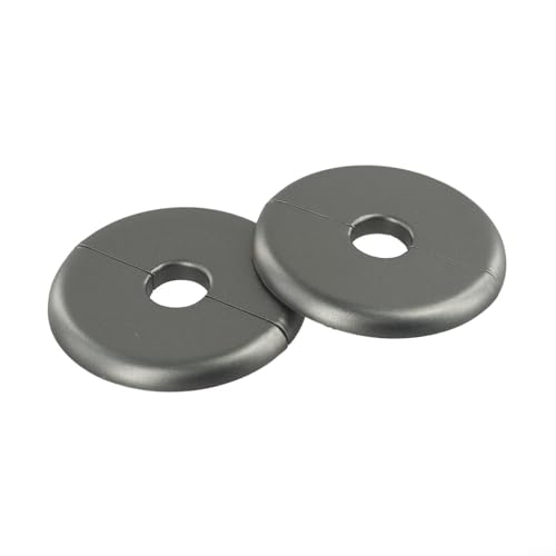 2 Stück Schlauchklemmenabdeckung 70mm Durchmesser zur Befestigung von Heizkörpern und Armaturen (Silber) von HavenDomicile