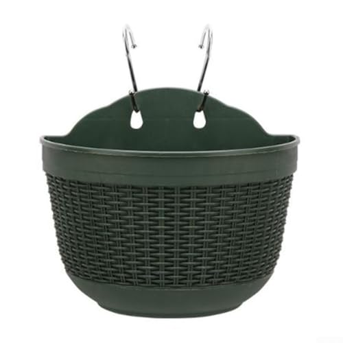 2-teiliges Blumentopf-Set zur Wandmontage, platzsparendes Design für Pflanzenliebhaber und Gartenliebhaber (grün) von HavenDomicile