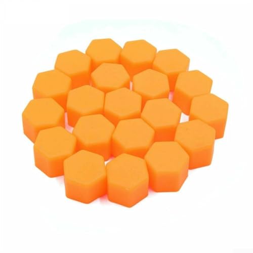 20 Stück Silikon Sechskantmutter Staubabdeckungen 19mm Durchmesser für Auto Radmuttern Rost und Klimaschutz (Orange) von HavenDomicile