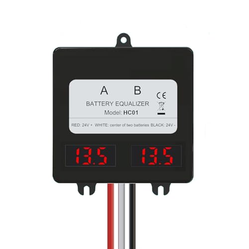 24 V Batterie-Equalizer für 2 x 12 V Batterien, hält die Ladebalance und verlängert die Lebensdauer von Gel-/Flood-/AGM-Säure-Batterien (HC01) von HavenDomicile