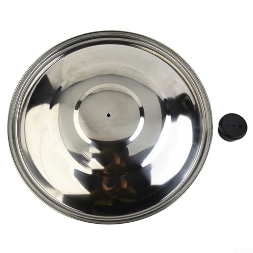 32 cm Edelstahldeckel, unverzichtbar zum Kochen von Bratpfannen und Woks, leicht zu reinigen (32 cm) von HavenDomicile