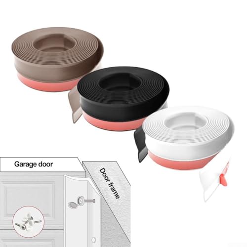 5 m wetterfester Garagentor-Dichtungsstreifen für zuverlässigen Schutz und einfache Installation (Braun, 5 m) von HavenDomicile