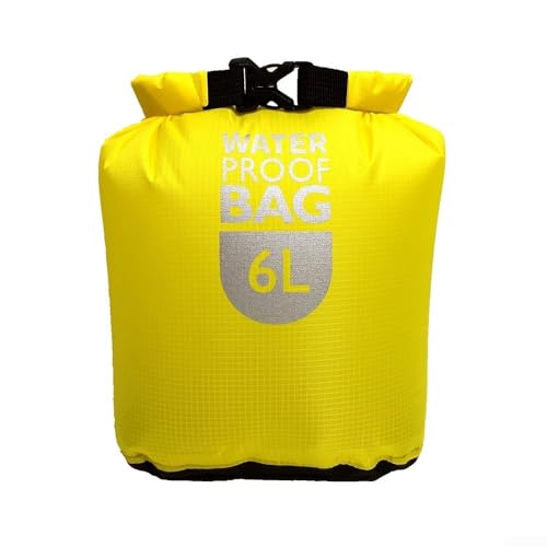 6L/12L Wasserdichter Dry Bag Perfekte Aufbewahrung für Kajakfahren, Rafting und Bootfahren Aktivitäten (Gelb 6L) von HavenDomicile