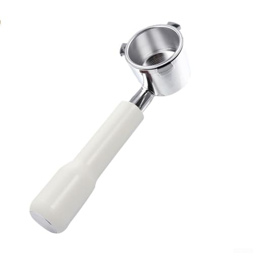 9335 Stil für Espressomaschine, Bodenloser Griff mit robustem Edelstahlkopf für Maschinenaufrüstung und Wartung (Weiß (Legierung)) von HavenDomicile