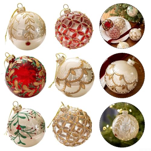 Anspruchsvolle 8 cm Glas-Weihnachtsschmuck zum Dekorieren von Häusern, Büros und Restaurants (C-Stil) von HavenDomicile