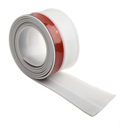 Dichtungsstreifen für Garagentore aus Gummi, wetterfest, verhindert Feuchtigkeit, Zugluft und Staub, bietet Energieeffizienzvorteile (2 m weiß) von HavenDomicile