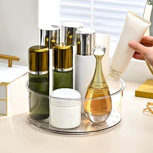 Drehbare Schreibtisch-Aufbewahrungsbox für Küchengewürze und Badezimmerartikel mit Mehrzwecknutzung und stabiler Konstruktion, um Platz auf der Theke zu sparen (S) von HavenDomicile