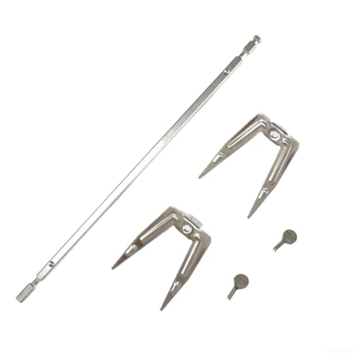 Drehbares Gabelteil aus Edelstahl für Bratenschaft, passend für Elektroofen und Heißluftfritteuse, ermöglicht gleichmäßiges Kochen mit reibungsloser Rotation (26 cm) von HavenDomicile