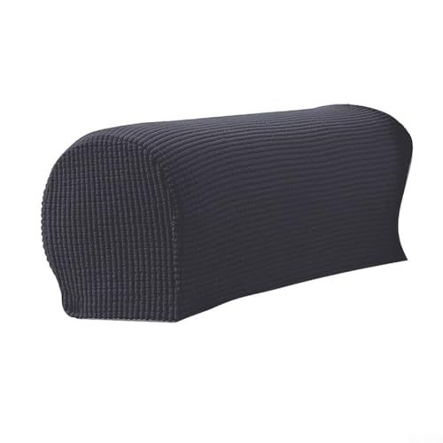 Elastische Stretch-Stuhlhussen 2er Set für Sofa, Couch und Relaxliege mit kariertem Stoff (dunkelgrau) von HavenDomicile