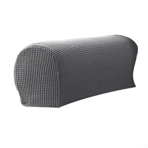 Elastische Stretch-Stuhlhussen 2er Set für Sofa, Couch und Relaxliege mit kariertem Stoff (hellgrau) von HavenDomicile