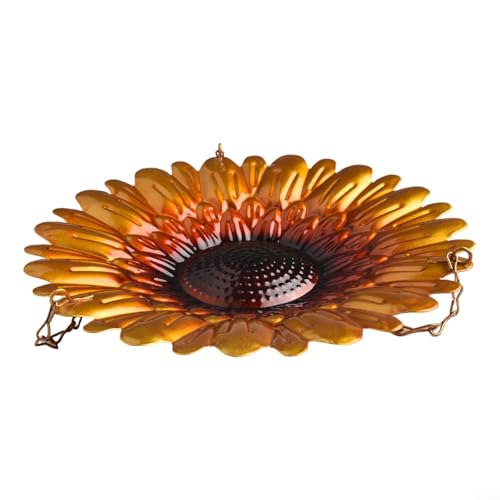 Elegante Vogelfutterstation zum Aufhängen mit Sonnenblume und Badewanne für Ihren Garten (#1) von HavenDomicile