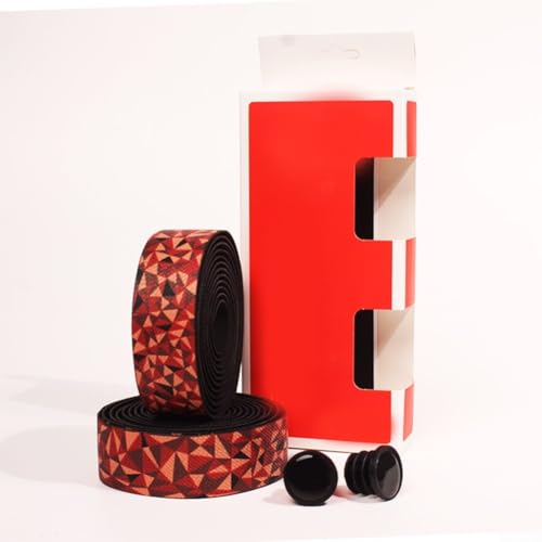 Fahrrad-Lenkerband mit Anti-Rutsch und Stoßdämpfung für ein sichereres Fahrerlebnis (schwarz rot) von HavenDomicile