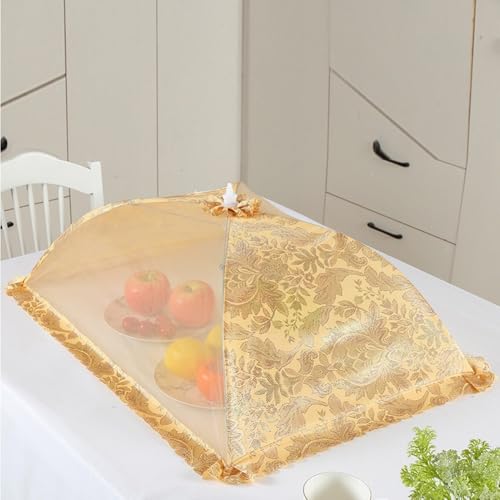 Faltbare Netzabdeckung für Lebensmittel mit faltbarem Regenschirm-Design, atmungsaktive Tischdecke für Snacks im Freien (2) von HavenDomicile