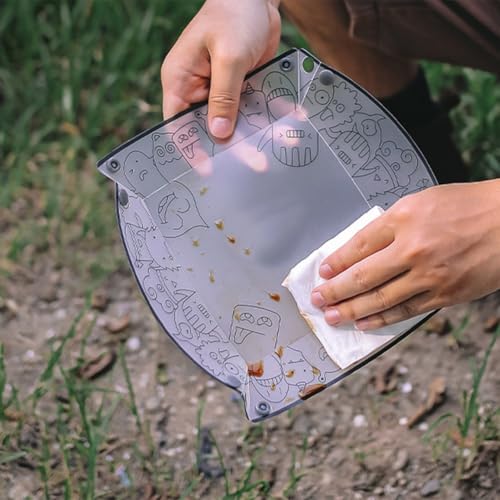 Faltbarer Silikonbecher, perfekt für Outdoor-Enthusiasten, 19 g, leichtes Geschirr mit Hitzebeständigkeit, für Camping und Wandern (B) von HavenDomicile