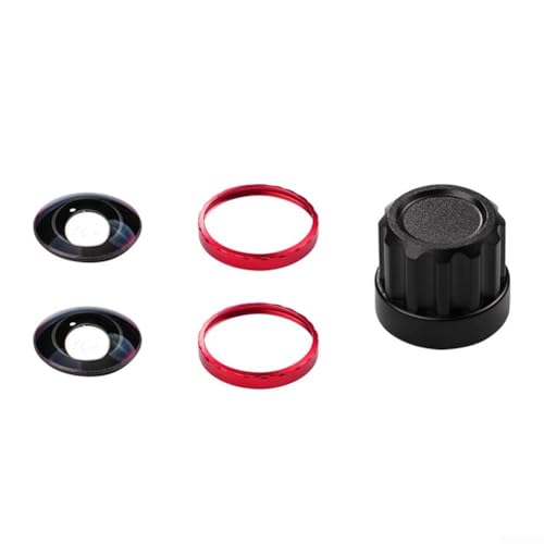 Für Insta360 X5 Wechselobjektiv-Set, 2-teilig, mit optischem Glas-Upgrade für verbesserte Bildgebung und kreative Flexibilität (rot) von HavenDomicile