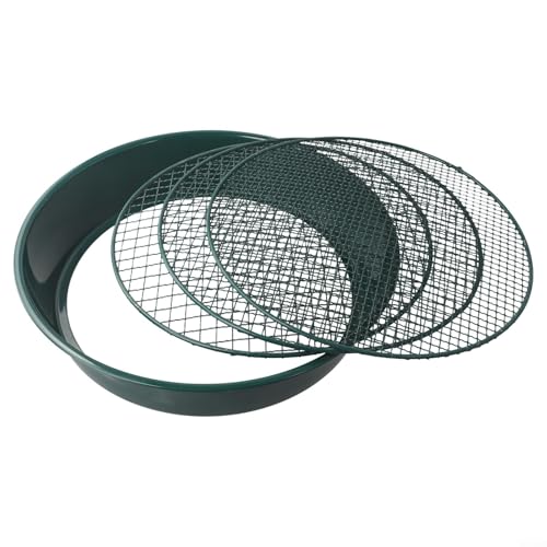 Gartensieb aus Metall mit 12 mm / 9 mm / 6 mm Maschenoptionen inkl. Rahmen, Schaufel und Rechen für Bodenabschirmung und Gartenvorbereitung Gartensieb aus Metall mit 12 mm / 9 mm / 6 mm Maschenoptionen inkl. Rahmen, Schaufel und Rechen für Bodenabschirmung und Gartenvorbereitung von HavenDomicile