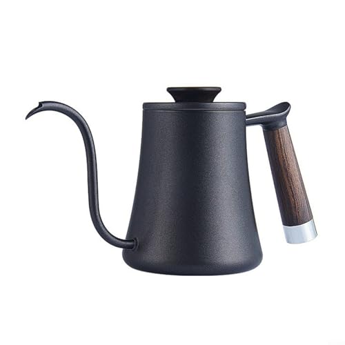 Geschickter Wasserfluss aus dem langen Ausguss dieses stilvoll gestalteten Schwanenhalstopfes verbessert die Brühpräzision (schwarz) von HavenDomicile