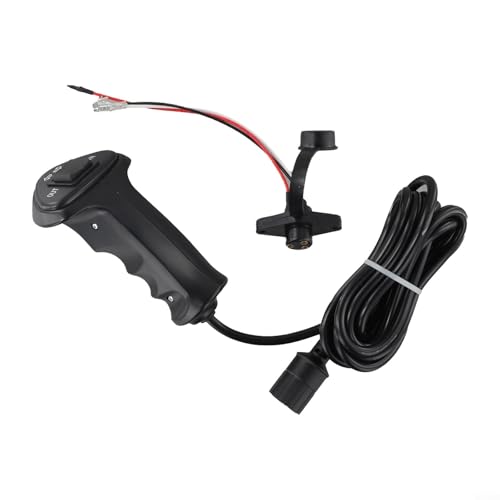 HavenDomicile 3-polige elektrische Seilwinde Fernbedienung Griff Controller mit Kabel für Geländefahrzeuge ATV UTV Auto SUV LKW 12V-48V 500A Strom schwarz rot von HavenDomicile