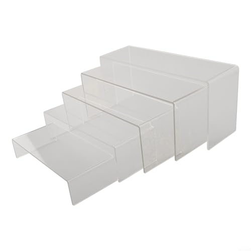 HavenDomicile 5 Stück Acryl-Ständer, transparente Verkaufsständer für den Einzelhandel, Ausstellungsregale für Schmuckmodelle, handgefertigte Gegenstände, Vitrine von HavenDomicile