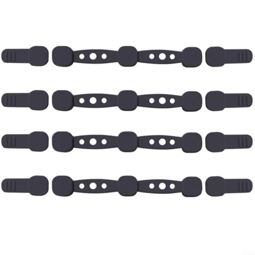 HavenDomicile Air Fryer Magnetische Silikon-Schnallen-Set, Küchenpapierhalter-Clips, hitzebeständige Magnete für Pergamentpapier, Rot, Schwarz, Grau, 4 Sets (schwarz) von HavenDomicile