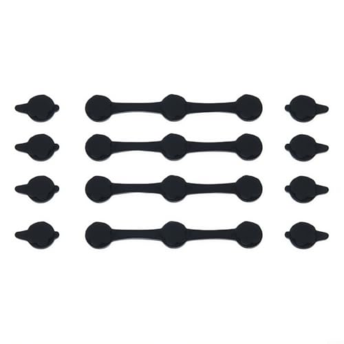 HavenDomicile Air Fryer Magnetische Silikon-Schnallen-Set, Küchenutensilien, Papierhalter, Stabilisator mit langen, kurzen Magneten für Fritteusenkorb, 4 Stück (schwarz) von HavenDomicile