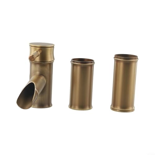HavenDomicile Badezimmerarmaturen, Vintage-Messing-Waschtisch-Mischbatterie, Einhebelmischer, Warm- und Kaltwasserregelung, G1/2 (L) von HavenDomicile