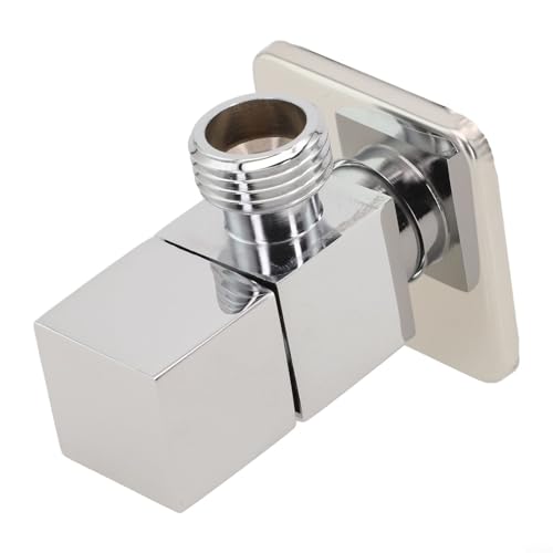HavenDomicile Dreieckiges Winkelventil Wasserhahn Badezimmer Bidet Wandmontage Wasserhahn Außengewinde Wasserhahn Vierteldrehung Niederdruck Absperrventile (Silber) von HavenDomicile