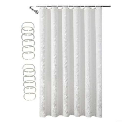 HavenDomicile Duschvorhang Marmor Muster Wasserdicht Polyester mit Haken Nässeschutz Vorhänge Badezimmer Dekor von HavenDomicile