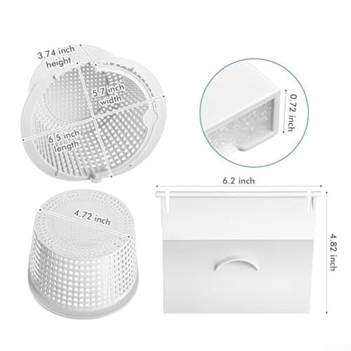 HavenDomicile Für Hayward Pool Skimmer Weir Tür und Korb Set kompatibel mit SPX1091C SP1091LX SP1091LXWM Modellen Schwimmbad Filtersystem Ersatzteile (4 Stück) von HavenDomicile