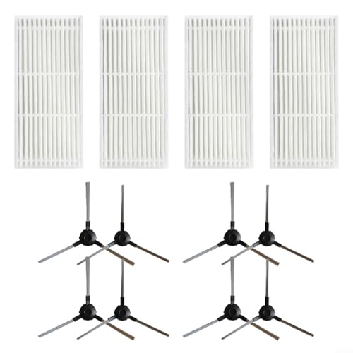 HavenDomicile Für RobZone Duoro X-Clean Roboter-Staubsauger-Seitenbürstenfilter-Set, Ersatzzubehör-Set für effiziente Hausreinigung (B) von HavenDomicile