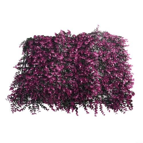 HavenDomicile Künstliche Blumenmatte, Grasplatte, dekorative Wandhecke, Garten, Rasen, Sichtschutz für drinnen und draußen, Zuhause, Hochzeit, Party, Hintergrund Dekor (dunkelviolett) von HavenDomicile