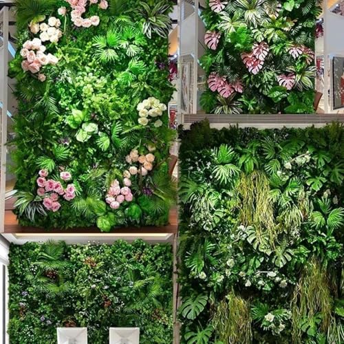 HavenDomicile Kunstrasen Wanddekoration Kunststoff grüner Rasen quadratisch Kunstrasen Pflanze Haus Garten Indoor Outdoor Hintergrund dekorative Matte (6) von HavenDomicile