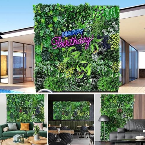 HavenDomicile Kunstrasen Wanddekoration Kunststoff grüner Rasen quadratisch Kunstrasen Pflanze Haus Garten Indoor Outdoor Hintergrund dekorative Matte (8) von HavenDomicile