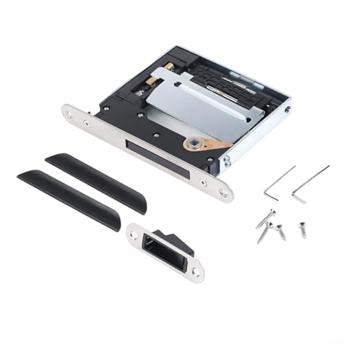 HavenDomicile Leises Türschloss, unsichtbar, flach, magnetisch, für den Innenbereich, Schlafzimmer, verdeckter Zylinder, Zinklegierung, Hardware-Sicherheitstürschlösser (Silber) von HavenDomicile