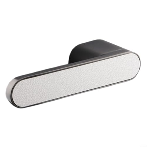 HavenDomicile Minimalistisches magnetisches Türschloss, leiser Betrieb, Zinklegierung, Griff kompatibel mit 35–50 mm Holztüren, Grau, Weiß, Schwarz (Grau-Weiß) von HavenDomicile