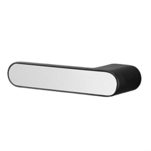 HavenDomicile Minimalistisches magnetisches Türschloss, leiser Betrieb, Zinklegierung, Griff kompatibel mit 35–50 mm Holztüren, Grau, Weiß, Schwarz (schwarz-weiß) von HavenDomicile