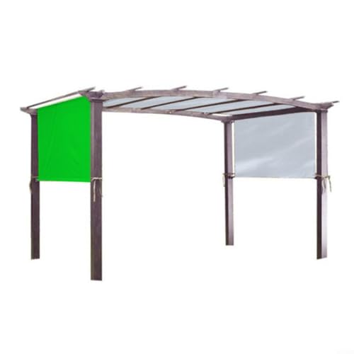 HavenDomicile Pergola Schattenabdeckung, atmungsaktiv, regendicht, staubdicht, UV-Schutz mit beschwerten Stäben für Terrasse, Veranda, Ersatzabdeckungen (grün) von HavenDomicile