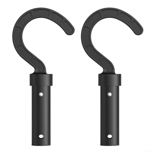 HavenDomicile Pool Wartung Haken Set Teleskopstange Befestigung Schwimmbad Reiniger Zubehör ABS Material 8 Zoll Schwarz Pool Ausrüstung Halter 2 Pack von HavenDomicile
