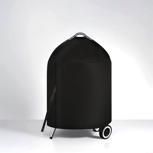 HavenDomicile Robuste, wasserdichte Grillabdeckung für 45,7 cm Holzkohle-Kugelgrills, 210D Polyester, lichtbeständig, Schwarz (74 x 74 x 97 cm) von HavenDomicile