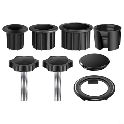 HavenDomicile Schirmständer Halterung Zubehör Kit mit Kunststoffrohrhülse Befestigungsschrauben Reduzierringe für Garten Sonnenschirmständer 8-teiliges Set für Outdoor Terrasse Schatten Segel Hardware von HavenDomicile