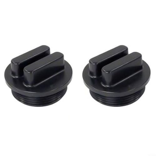 HavenDomicile Schwimmbadfilter-Ablaufstopfen 3,8 cm Gewinde mit O-Ring für Hayward SP1022C oberirdische Pool-Filtersysteme, 2 Stück (schwarz) von HavenDomicile