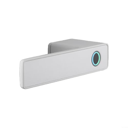 HavenDomicile Smart Fingerabdruck-Türschloss mit App-Steuerung, Batterie, 5000 Anwendungen, kompatibel mit Schlafzimmer, Zuhause, Sicherheit, Schwarz, Weiß, Grau (Weiß) von HavenDomicile