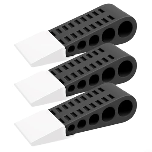 HavenDomicile Türstopper-Keile, rutschfest, Gummi, Boden, sicher, leise, stapelbar, TPR-Material für Zuhause, Büro, Schule, alle Bodenarten (3 Stück) von HavenDomicile