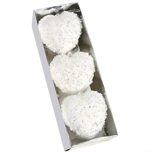 HavenDomicile Valentinstag Liebe Herz hängende Kugel Ornamente Schaumstoff und PET Baum und Fenster Dekorationen für romantisches Ferienhaus (weiß) von HavenDomicile